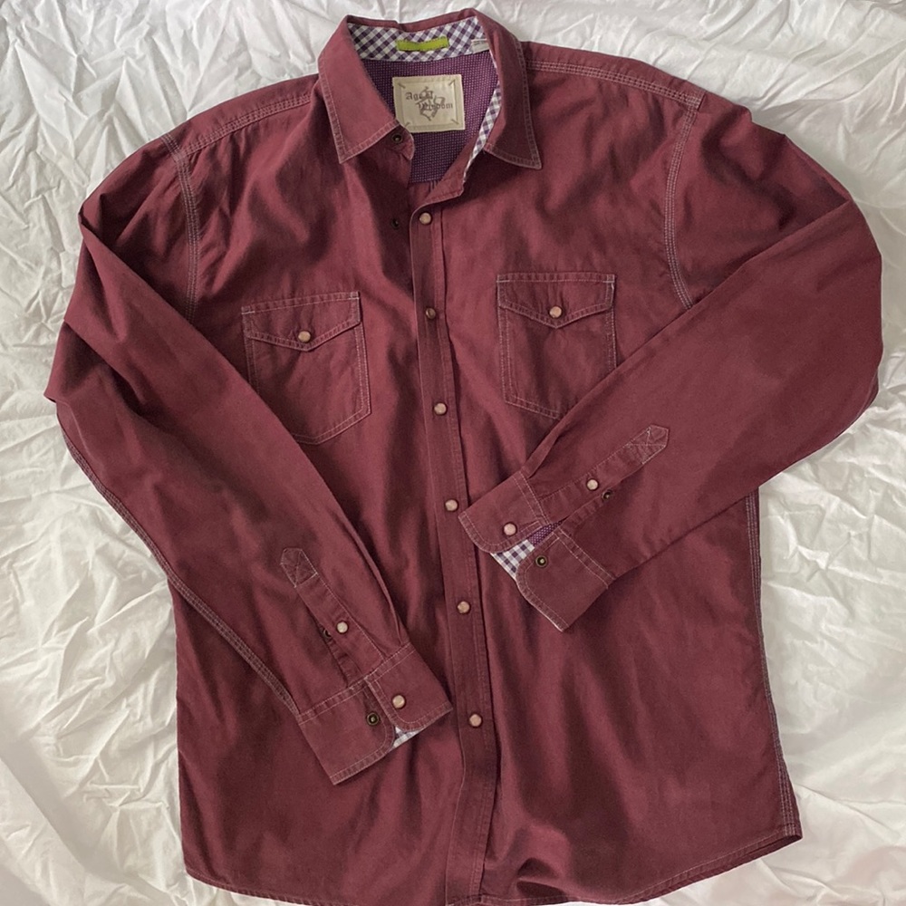 Age of Wisdom men’s snap up dress shirt XL